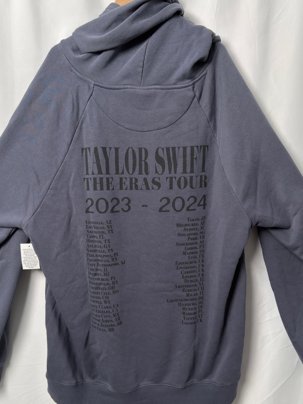 Taylor Swift Eras Tour Slate Blue Hoodie XL Official Merch NWT